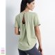 Women's Yoga Top Fashion White Purple Green Blue Yoga Running Fitness Top Short Sleeve Sport Activewear Breathable Quick Dry Comfortable Stretchy