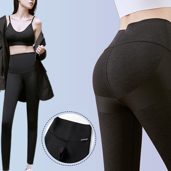 Women's High Waist Yoga Pants Tights Leggings Control Butt Lift Breathable Black Yoga Fitness Gym Workout Winter Sports Activewear