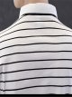 Men'S Striped Polo Short Sleeve Daily Tops White Black Navy Blue