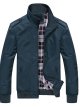Men'S Stand Collar Jacket Regular Solid Colored Practice Long Sleeve Black Army Green Gray